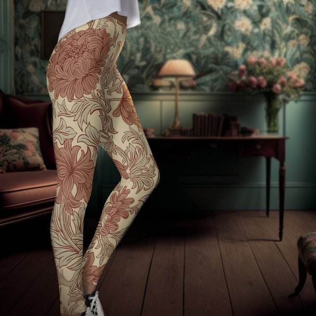William Morris Chrysanthemum Pattern Leggings (Von Creator hochgeladen)
