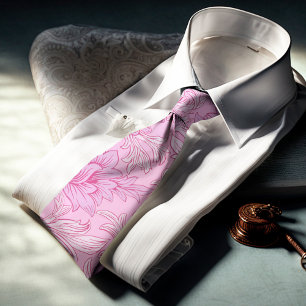 William Morris Chrysanthemum Pattern Neck Tie Krawatte