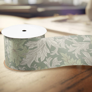 William Morris Chrysanthemum Pattern Satin Ribbon Satinband