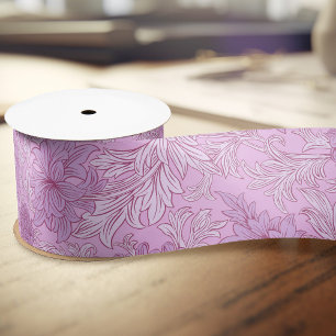 William Morris Chrysanthemum Pattern Satin Ribbon Satinband