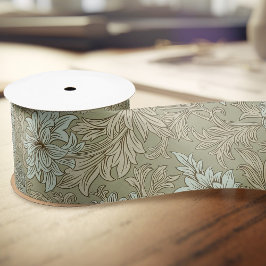 William Morris Chrysanthemum Pattern Satin Ribbon Satinband