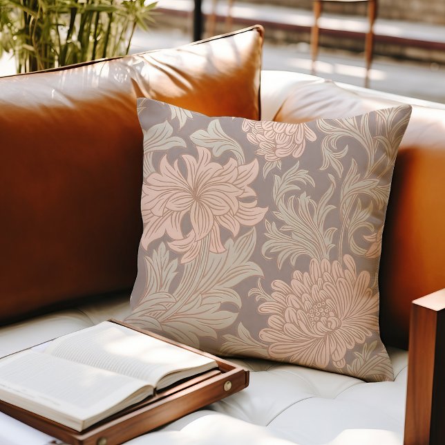 William Morris Chrysanthemum Pattern Throw Pillow Kissen (Von Creator hochgeladen)