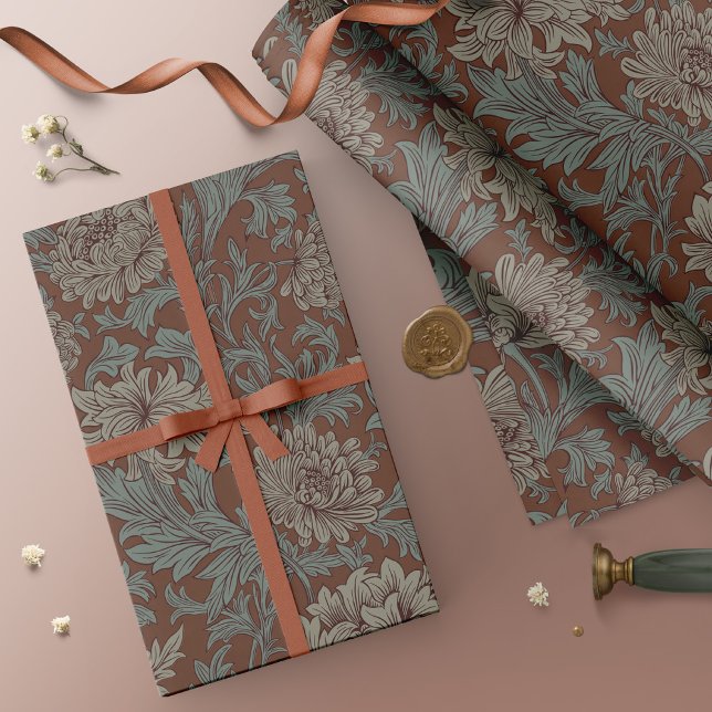 William Morris Chrysanthemum Pattern Wrapping Pape Geschenkpapier (Von Creator hochgeladen)