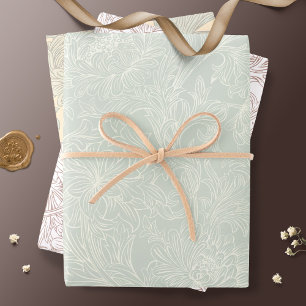 William Morris Chrysanthemum Pattern Wrapping Pape Geschenkpapier Set