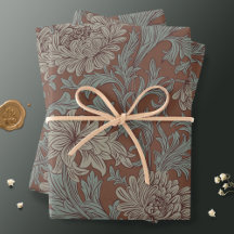 William Morris Chrysanthemum Pattern Wrapping Pape