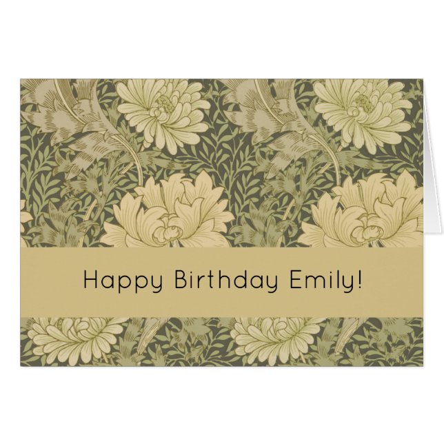 William Morris Chrysanthemum Sage Blume (Vorderseite (Horizontal))