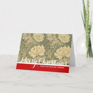 William Morris Chrysanthemum Sage Blume Feiertagskarte