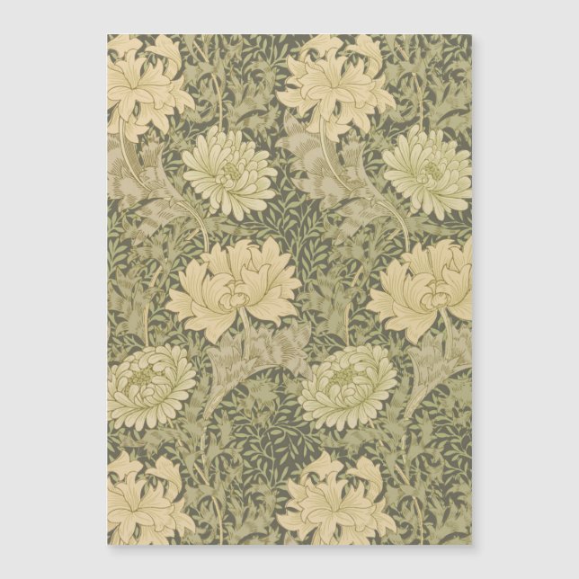 William Morris Chrysanthemum Sage Blume Magnetkarte (Vorderseite)