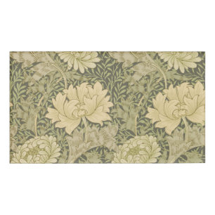 William Morris Chrysanthemum Sage Blume Namenschild