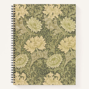 William Morris Chrysanthemum Sage Blume Notizbuch