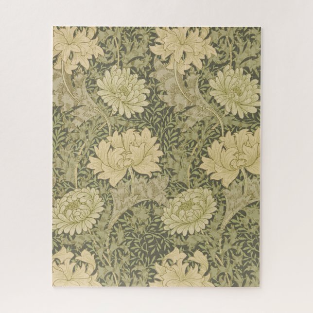 William Morris Chrysanthemum Sage Blume Puzzle (Vertikal)