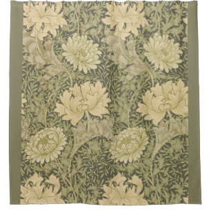 William Morris Chrysanthemum Salbei-Blume Duschvorhang