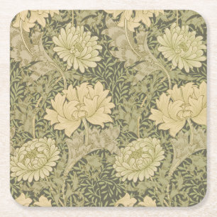 William Morris Chrysanthemum Salbei-Blume Rechteckiger Pappuntersetzer