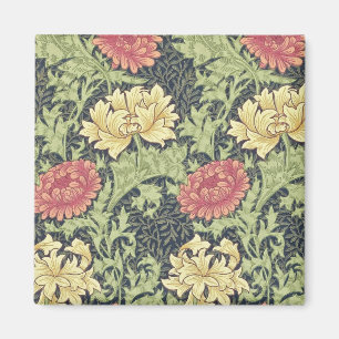 William Morris Chrysanthemum Vintage Blumenart Magnet