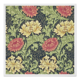 William Morris Chrysanthemum Vintage Blumenart Poster