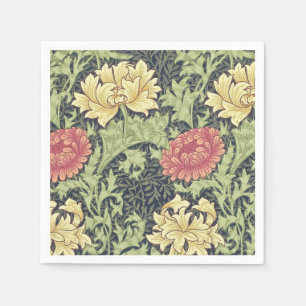 William Morris Chrysanthemum Vintage Blumenart Serviette