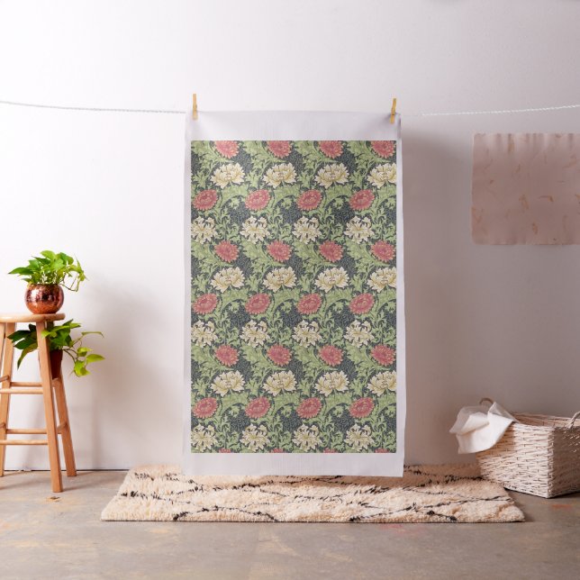 William Morris Chrysanthemum Vintage Blumenart Stoff (Beispiel)