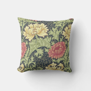 William Morris Chrysanthemum Vintage-Blumenkunst Kissen