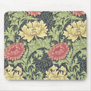 William Morris Chrysanthemum Vintage-Blumenkunst Mousepad