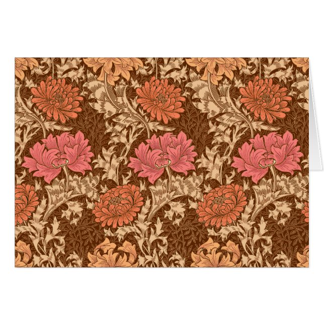 William Morris Chrysanthemums, Brown und Rust (Vorderseite (Horizontal))