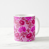 William Morris Chrysanthemums, Burgundy und Pink C