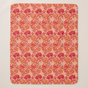 William Morris Chrysanthemums, Coral Orange Sherpadecke