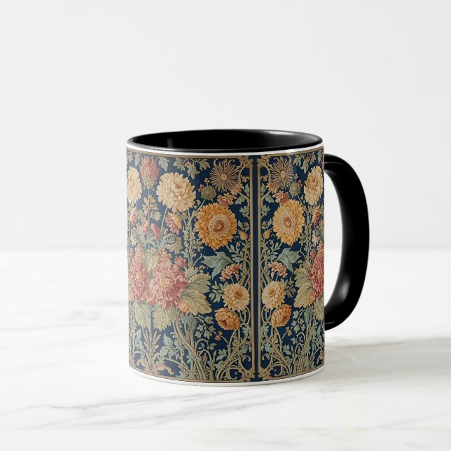  William Morris Chrysanthemums Floral Art Nouveau  Tasse (VorderseiteRechts)