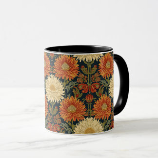 William Morris Chrysanthemums Floral Art Nouveau Tasse