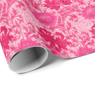 William Morris Chrysanthemums, Fuchsia Pink Geschenkpapier