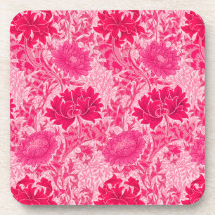William Morris Chrysanthemums, Fuchsia Pink Getränkeuntersetzer