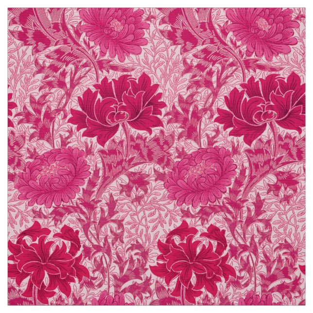 William Morris Chrysanthemums, Fuchsia Pink Stoff (Muster)