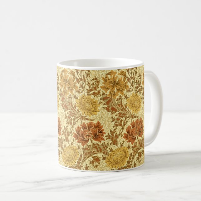 William Morris Chrysanthemums, Mustard Gold Kaffeetasse (VorderseiteRechts)