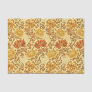 William Morris Chrysanthemums, Mustard Gold Seidenpapier