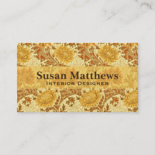 William Morris Chrysanthemums, Mustard Gold Visitenkarte