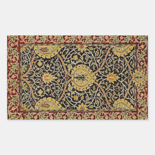 William Morris Classic Teppich Art Print Design Rechteckiger Aufkleber