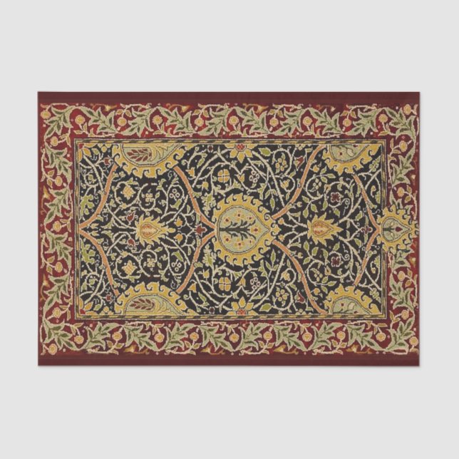 William Morris Classic Teppich Art Print Design Seidenpapier (Vorderseite)