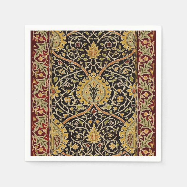 William Morris Classic Teppich Art Print Design Serviette (Vorderseite)