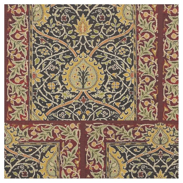 William Morris Classic Teppich Art Print Design Stoff (Nahaufnahme)