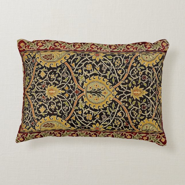 William Morris Classic Teppich Art Print Design Zierkissen (Rückseite)