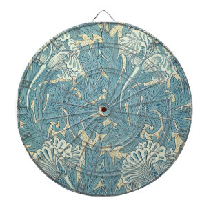 William Morris Classic Tulip Blue Floral Dartscheibe