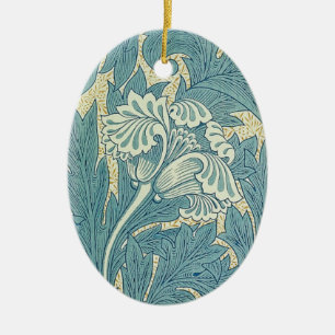William Morris Classic Tulip Blue Floral Keramikornament