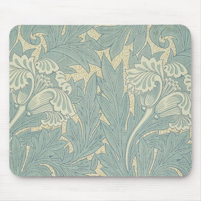 William Morris Classic Tulip Blue Floral Mousepad (Vorne)