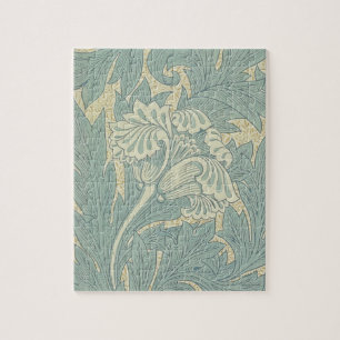 William Morris Classic Tulip Blue Floral Puzzle