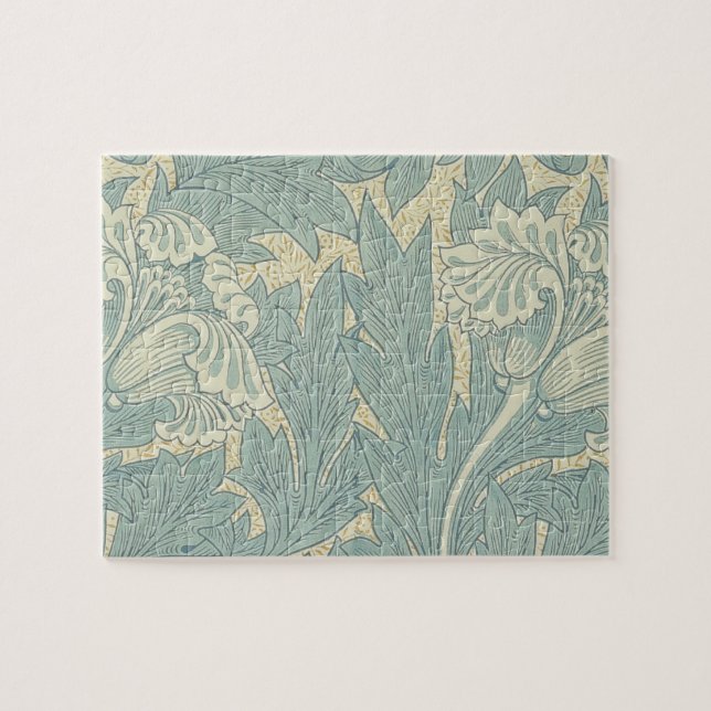 William Morris Classic Tulip Blue Floral Puzzle (Horizontal)