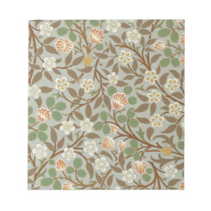 William Morris Clover Blume Art Pattern Notizblock