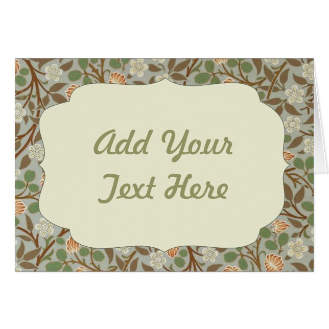 William Morris Clover Botanische Blume (Vorderseite (Horizontal))