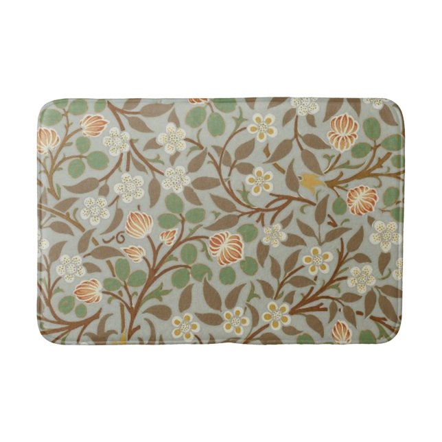 William Morris Clover Botanische Blume Badematte (Vorderseite)