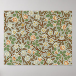William Morris Clover Botanische Blume Poster