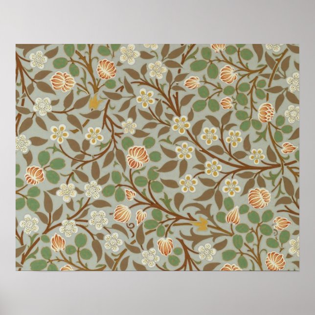 William Morris Clover Botanische Blume Poster (Vorne)