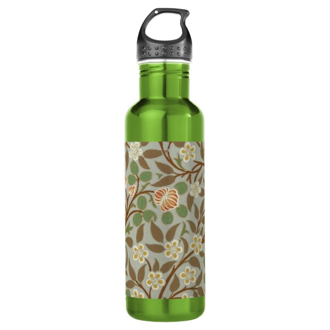 William Morris Clover Botanische Blume Trinkflasche (Vorderseite)